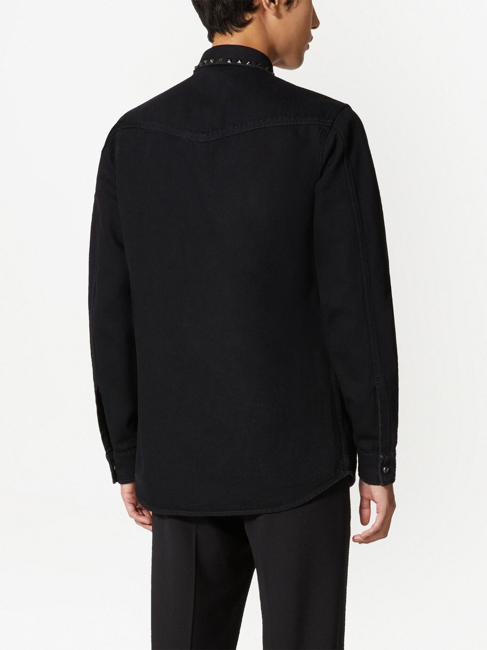 Untitled studs long-sleeve denim shirt - 4