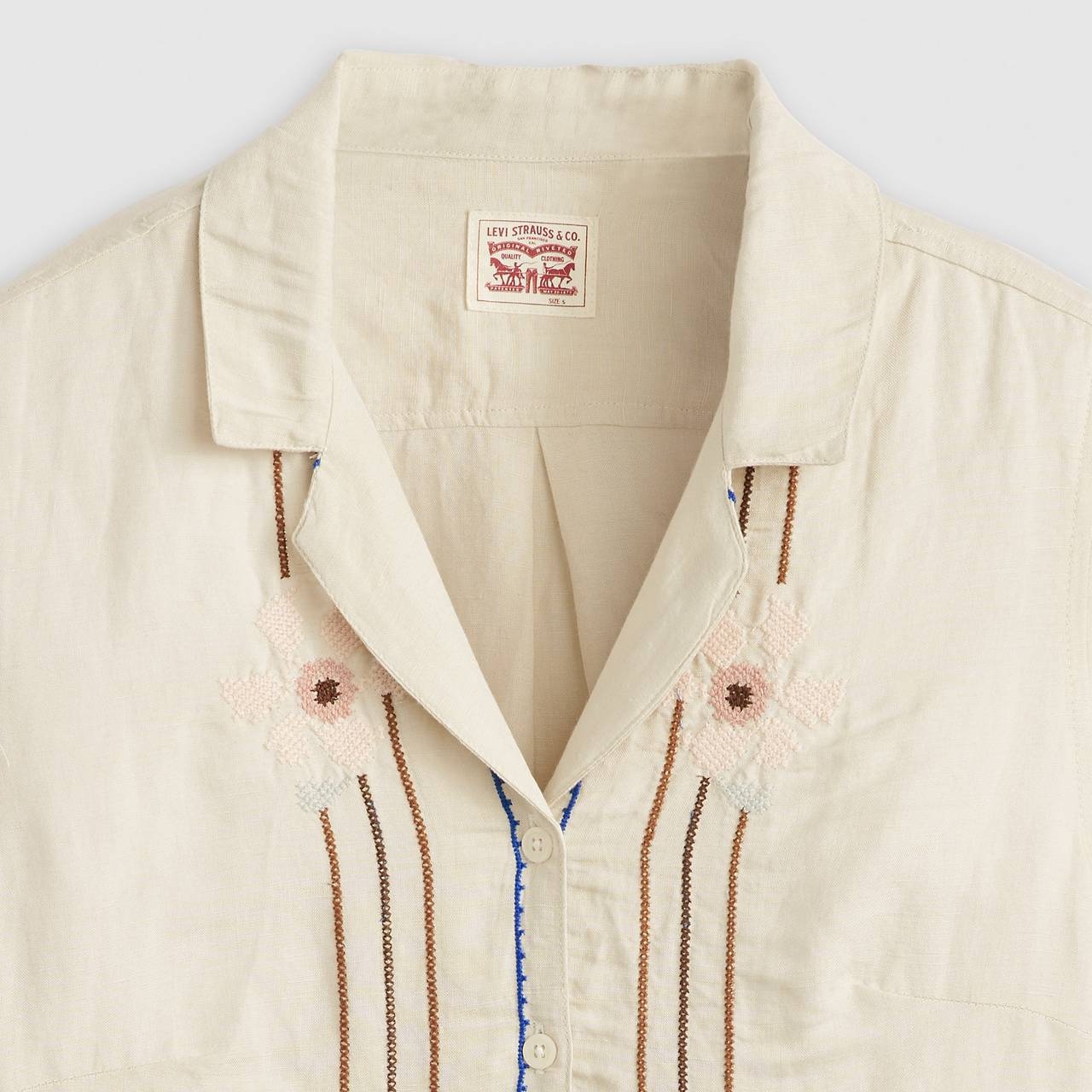 SONNY LINEN BLEND CAMP SHIRT - 6