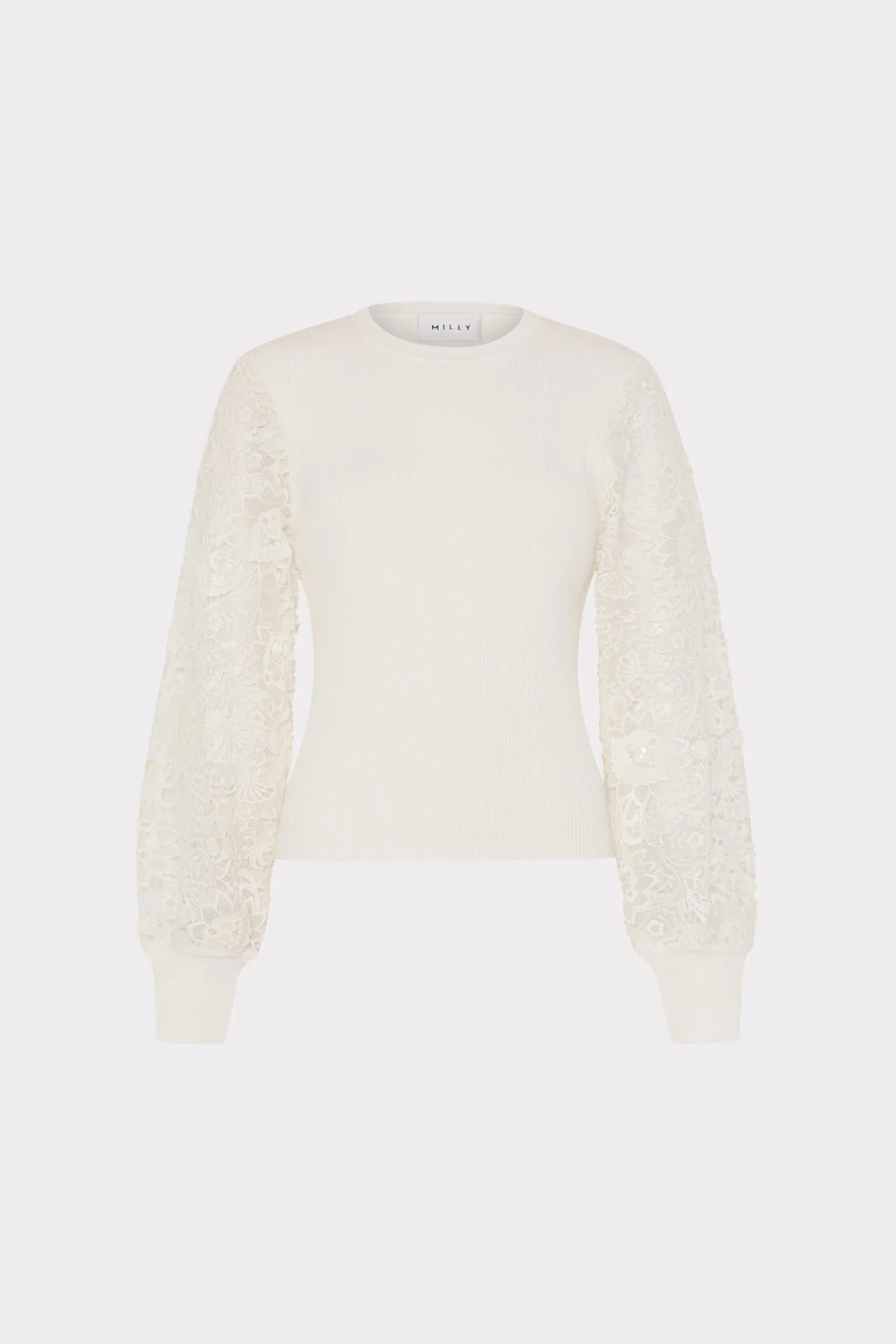 Josette Lace Sleeve Sweater - 1