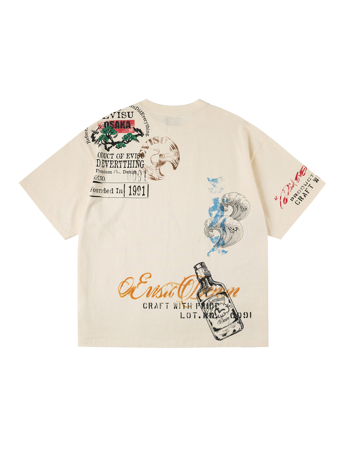 Allover Hand-Drawing Multi Logo Print Regular Fit T-Shirt - 2