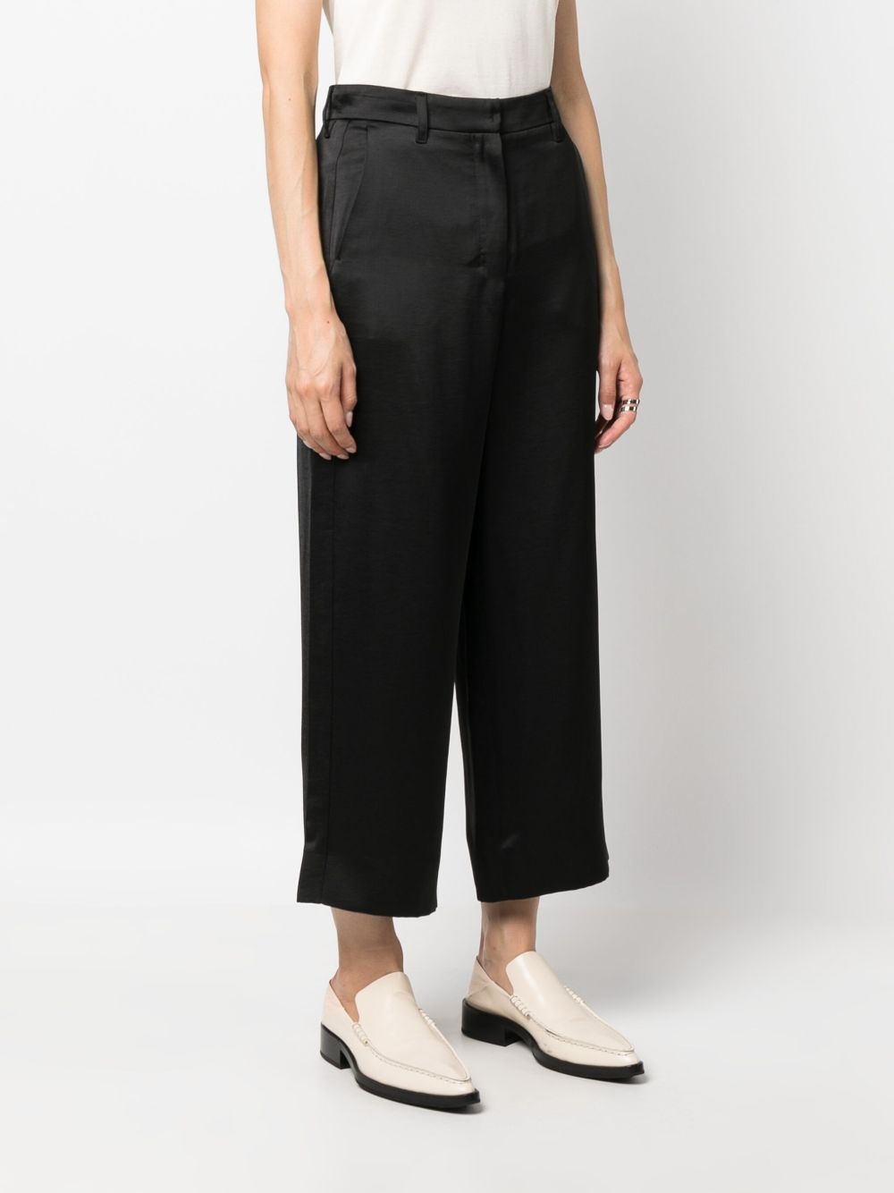 Monza satin cropped trousers - 3