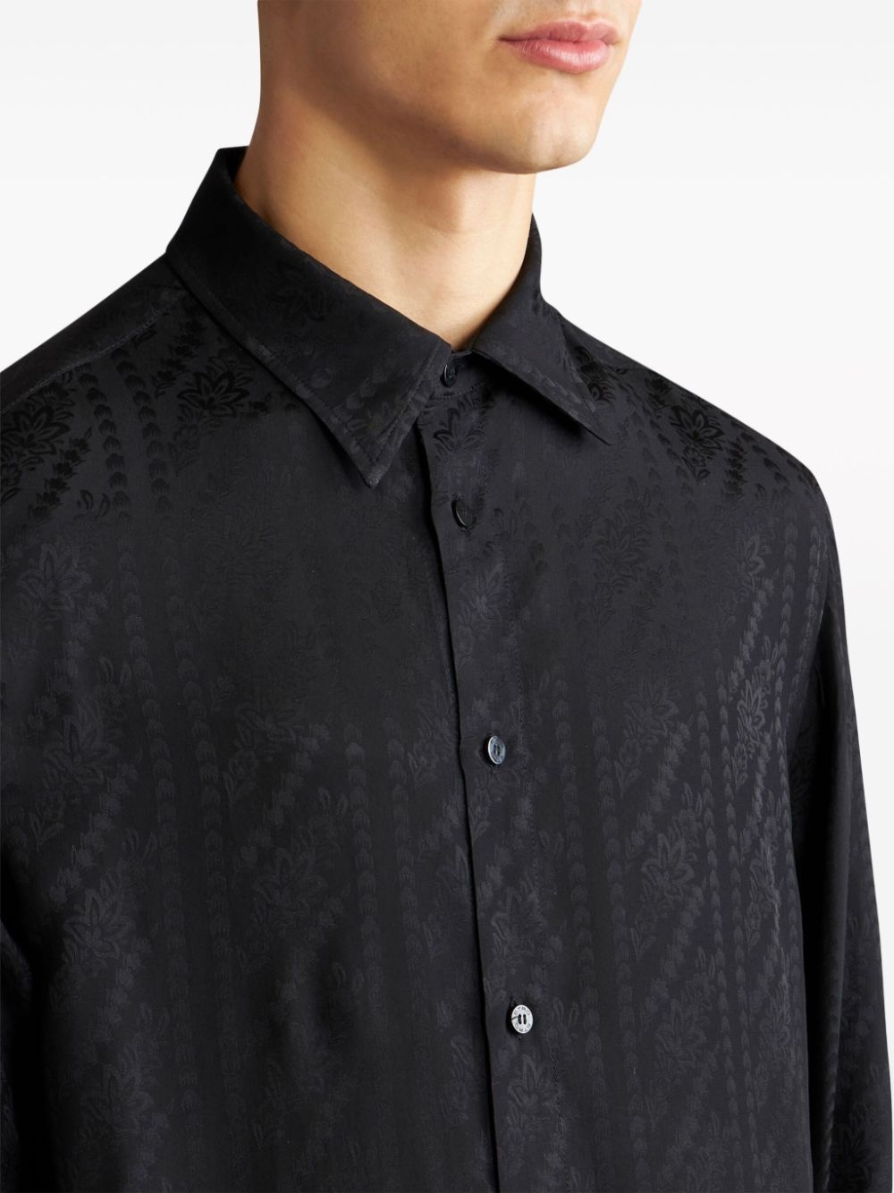 jacquard silk shirt - 3