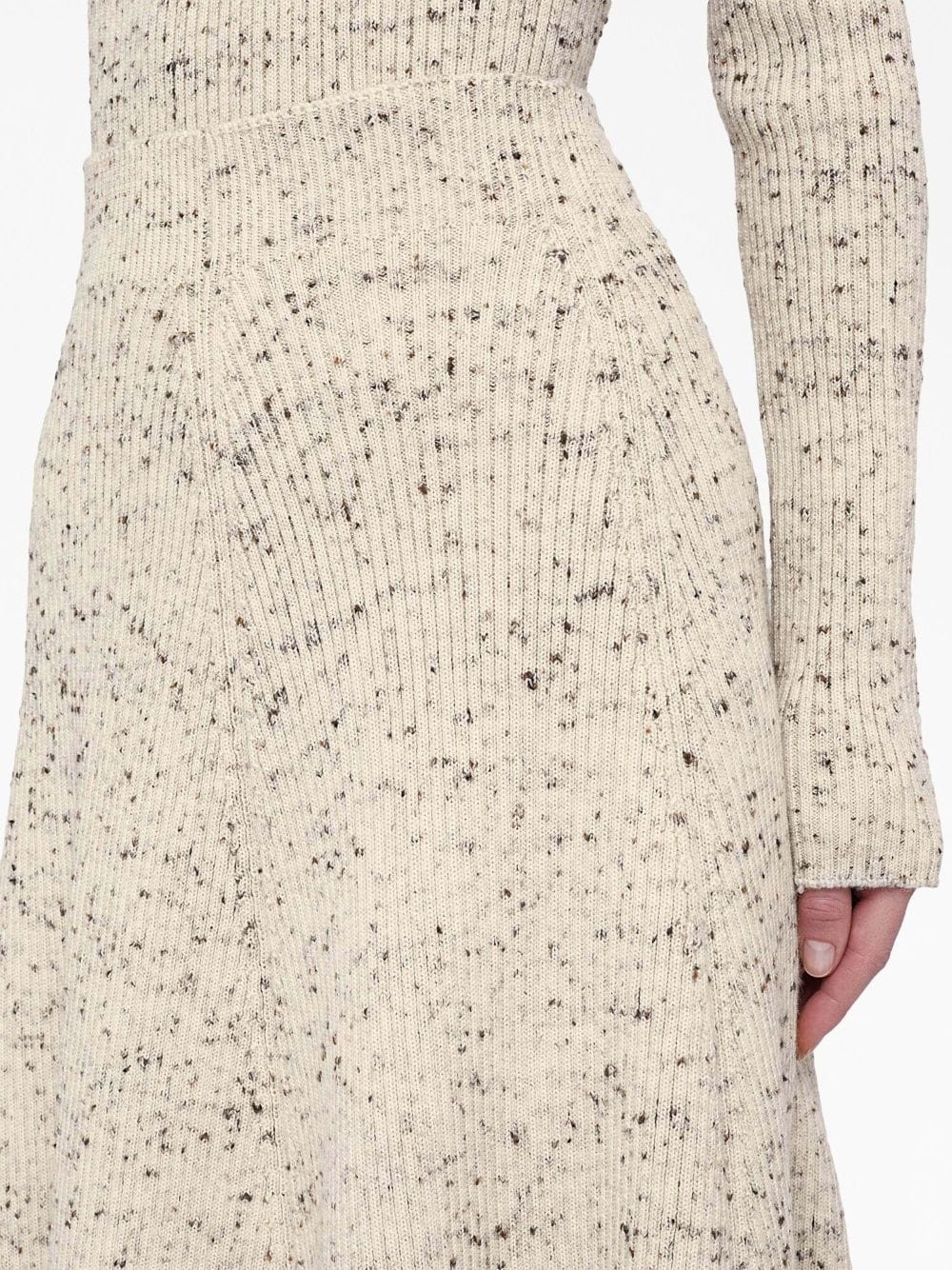ribbed-knit wool skirt - 5