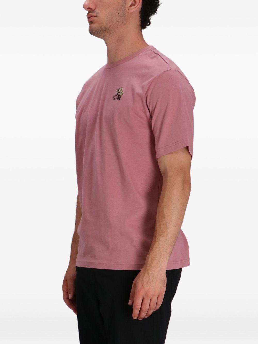 embroidered cotton T-shirt - 3