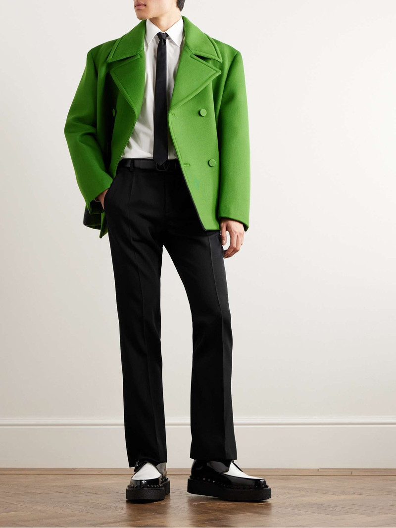 Valentino Straight-Leg Virgin Wool-Twill Trousers outlook