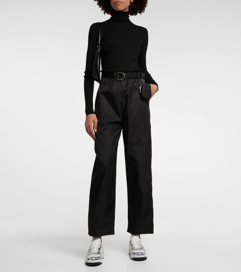 Prada Downtown logo leather sneakers outlook