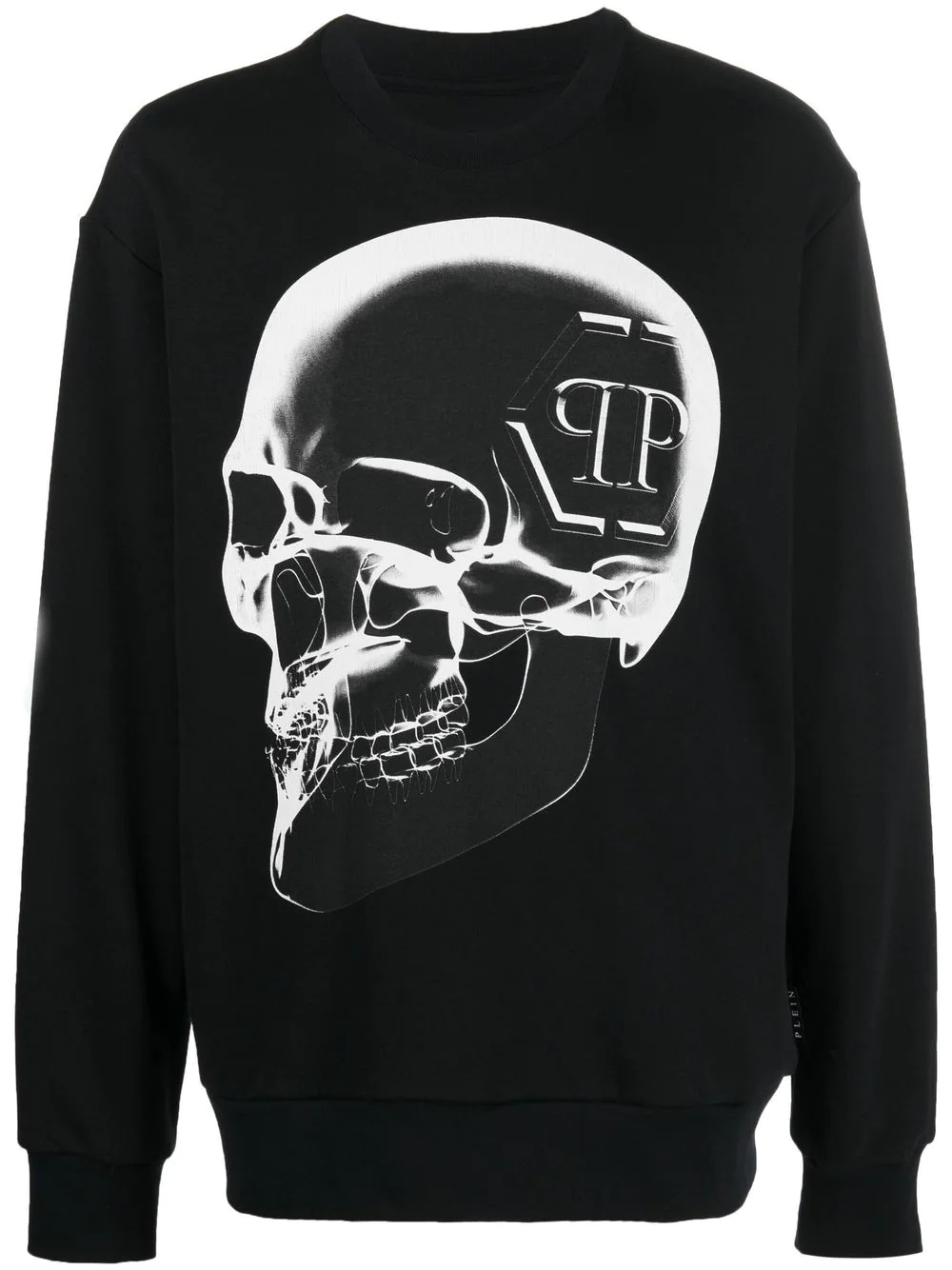 skull-print cotton sweatshirt - 1