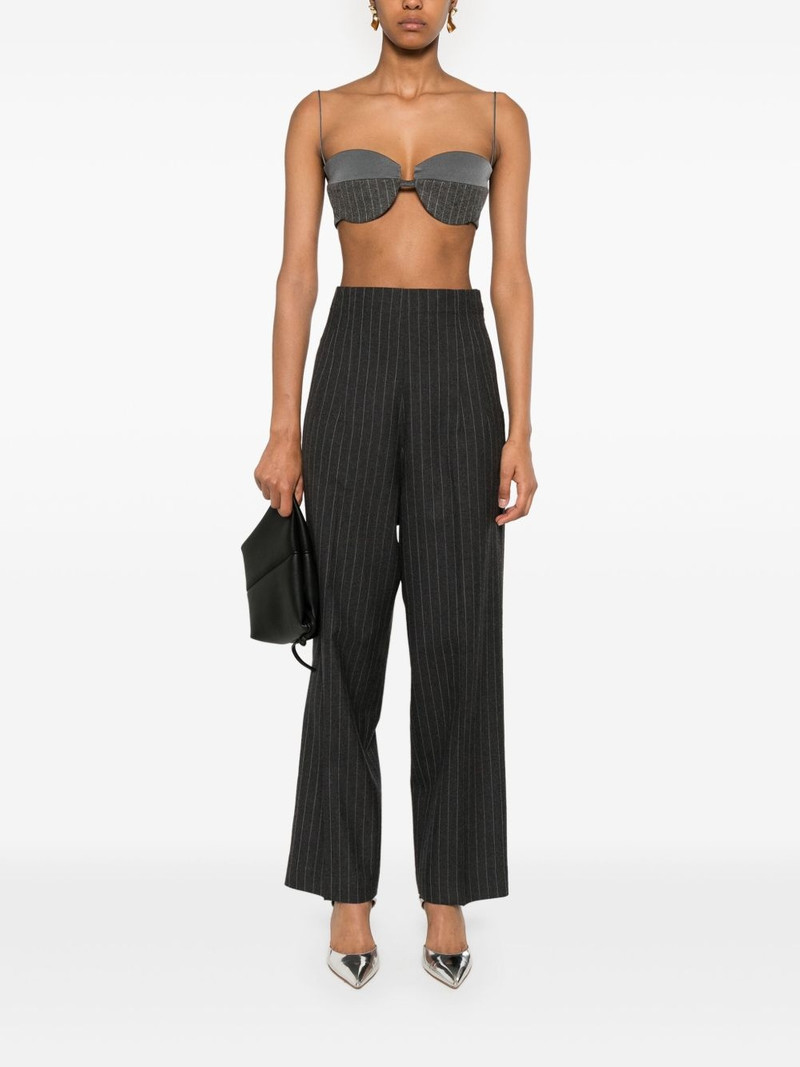 ALEX PERRY pinstripe bra top outlook