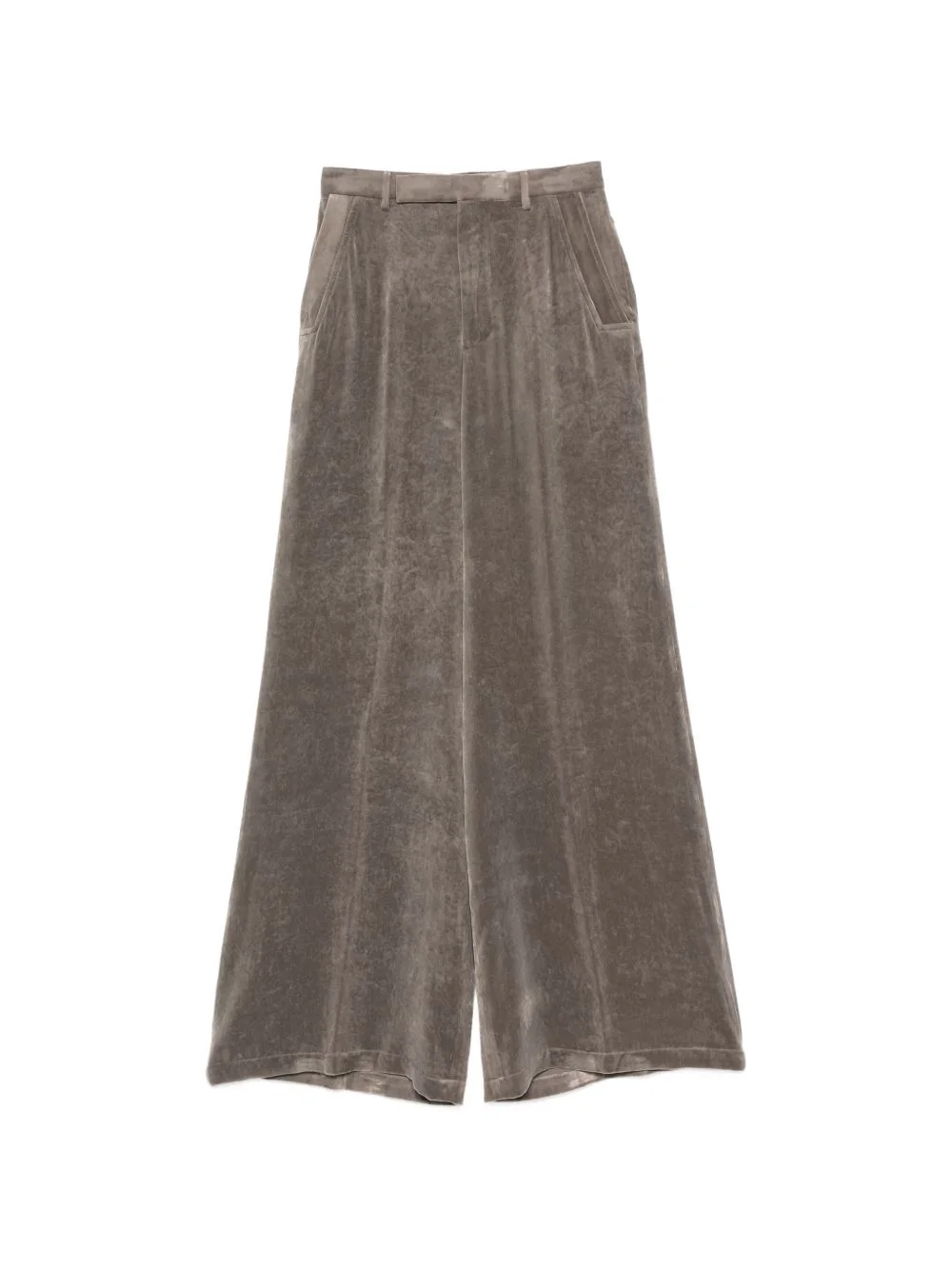 velvet-effect palazzo pants - 1