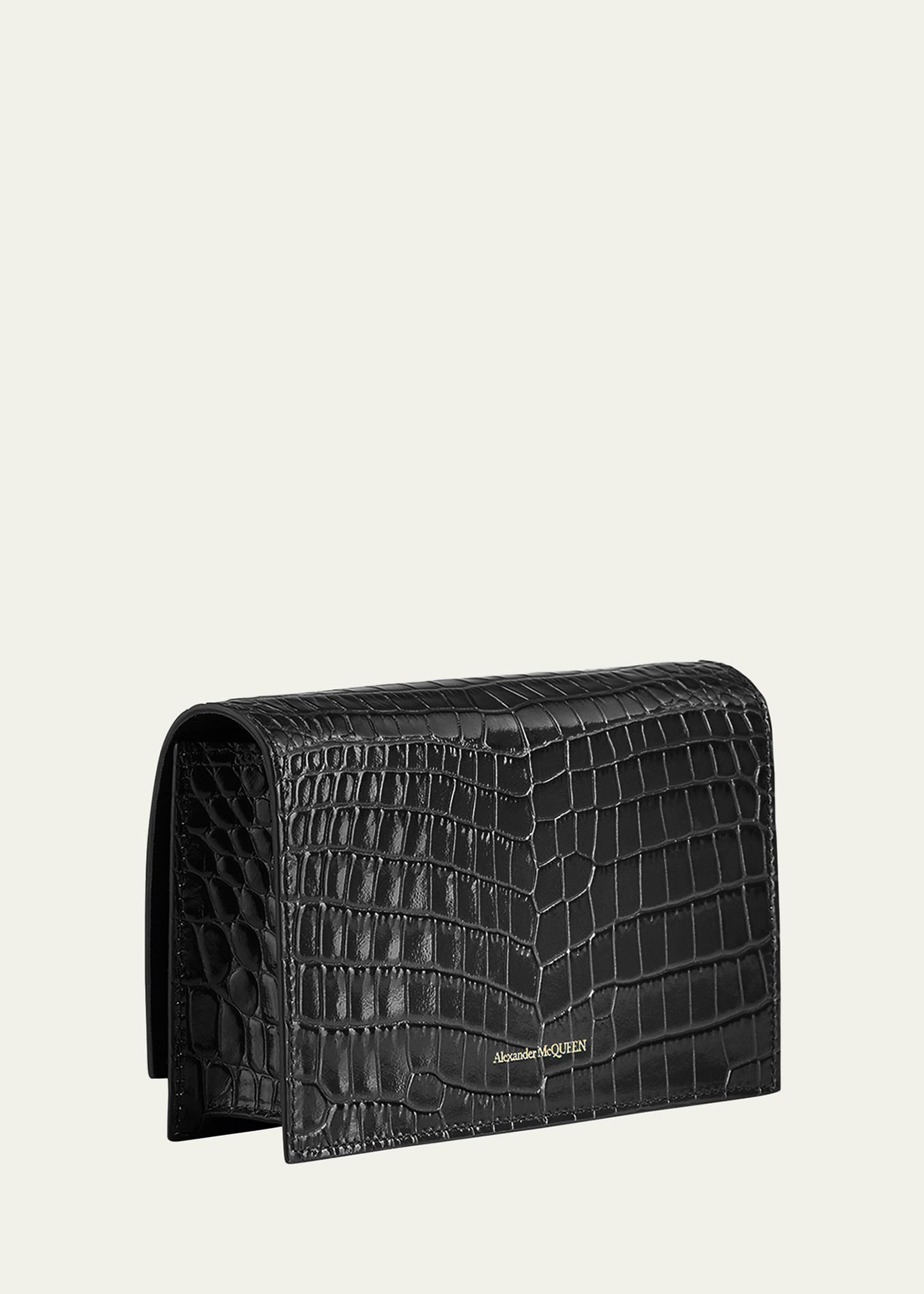 Mini Mock-Croc Crossbody Bag with Small Skull - 2
