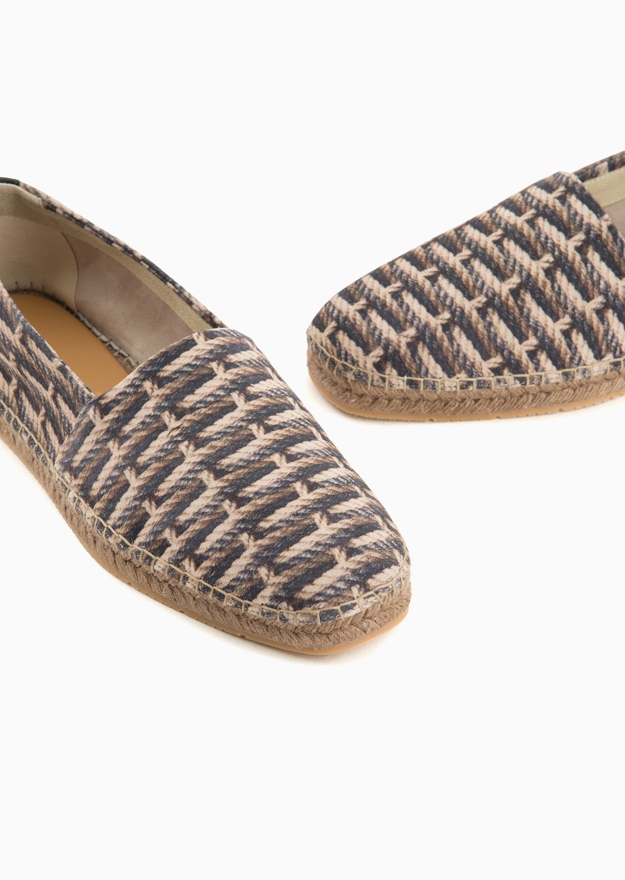 Woven-print suede espadrilles - 5