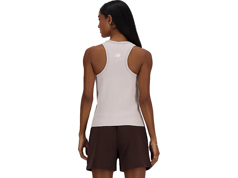 New Balance Linear Heritage Rib Knit Racer Tank - 5