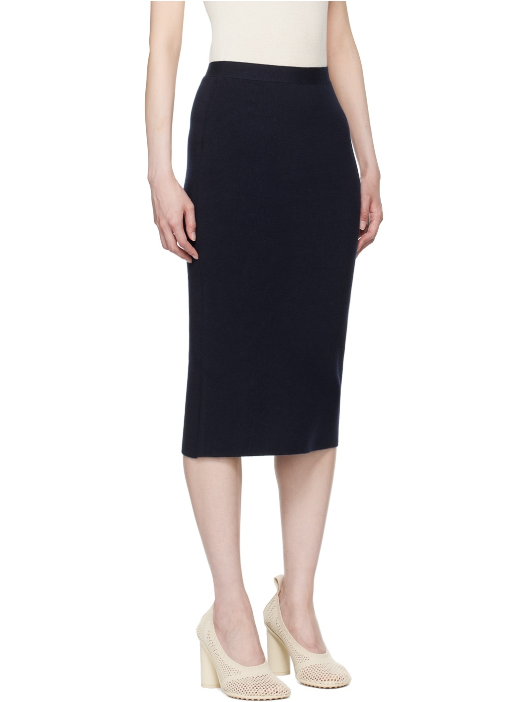 Navy Light Midi Skirt - 2
