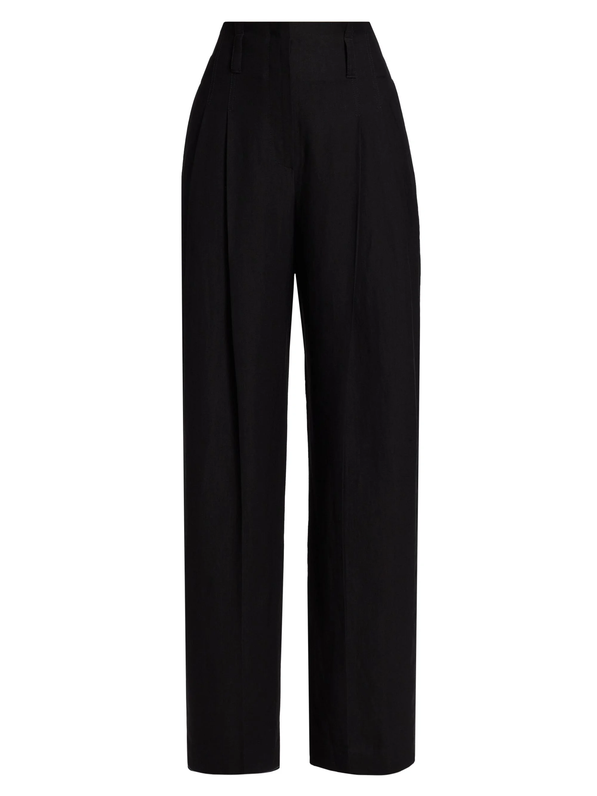 Women's Twill Wide-Leg Trousers - Black - 1