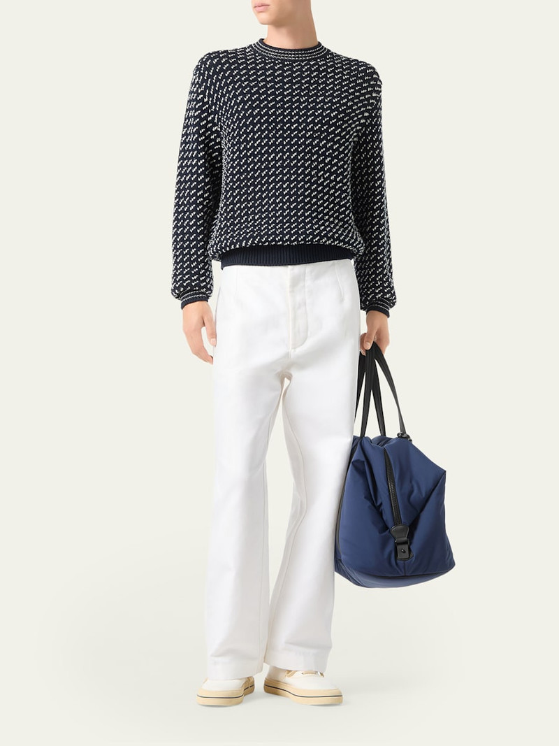Loro Piana Men's Yawl Wool Birdseye Knit Fisherman Sweater outlook