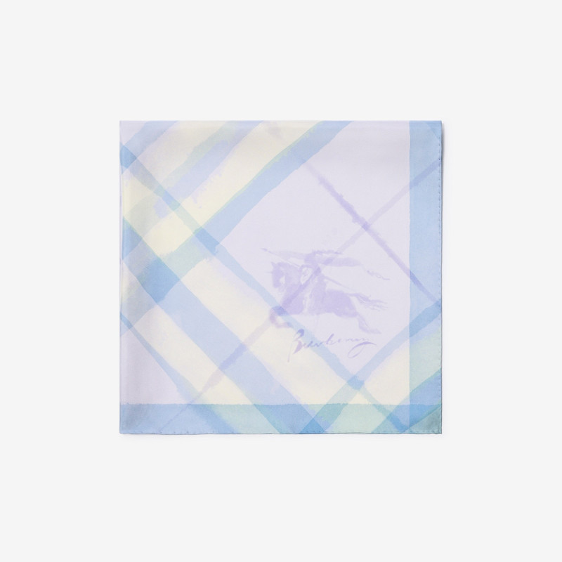 Watercolour Check Silk Scarf 4