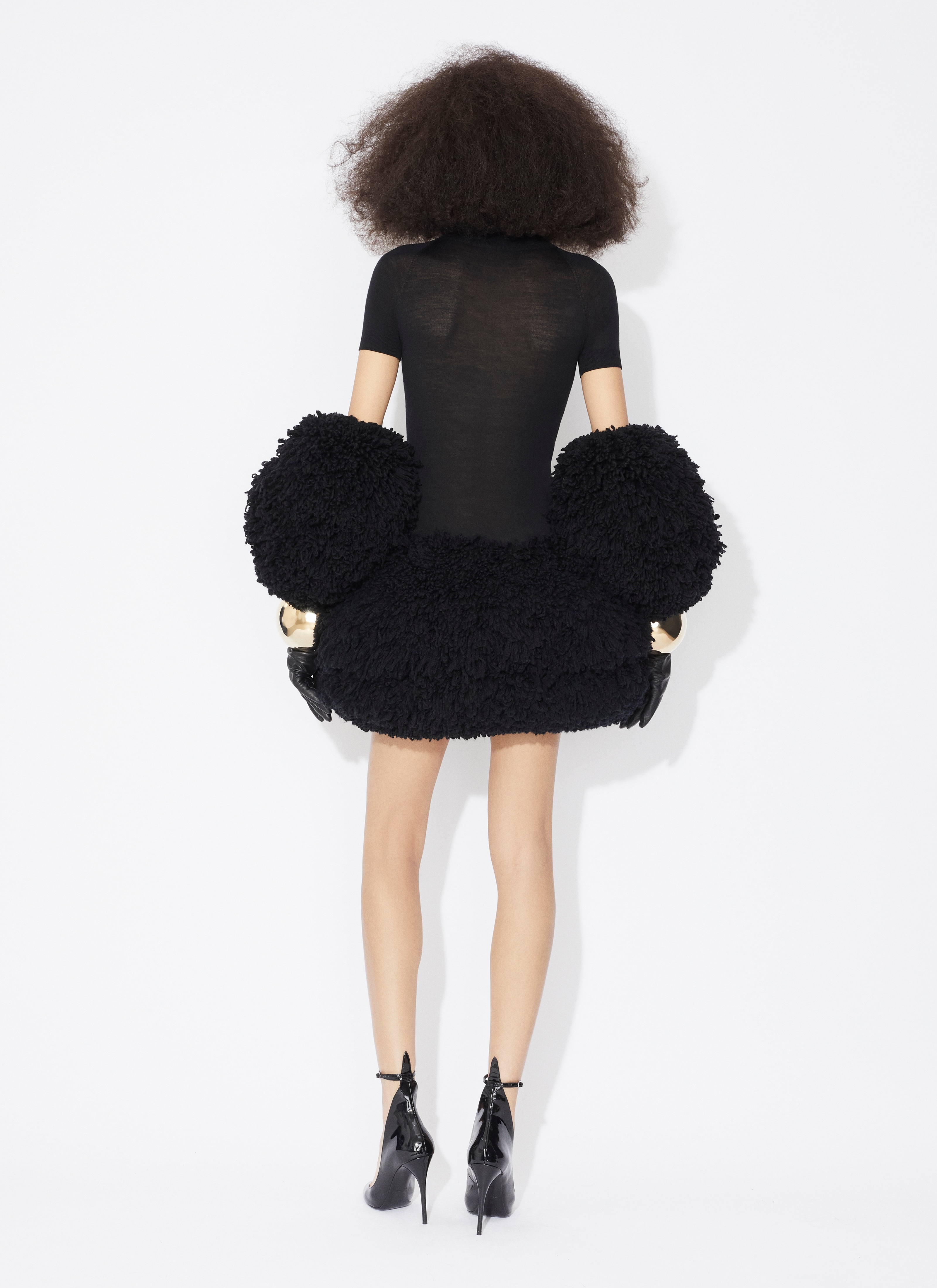 SHORT SLEEVE BODY IN SHEER WOOL KNIT - 3