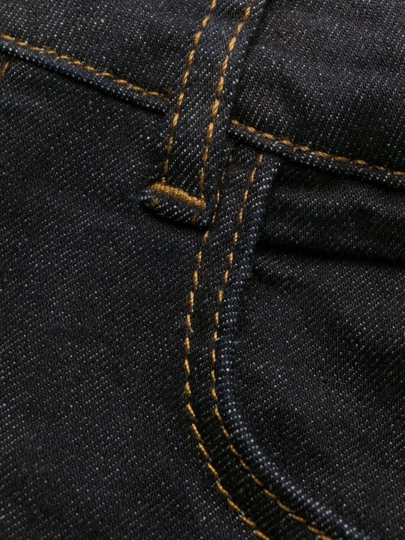 skull embroidered logo skinny jeans 6