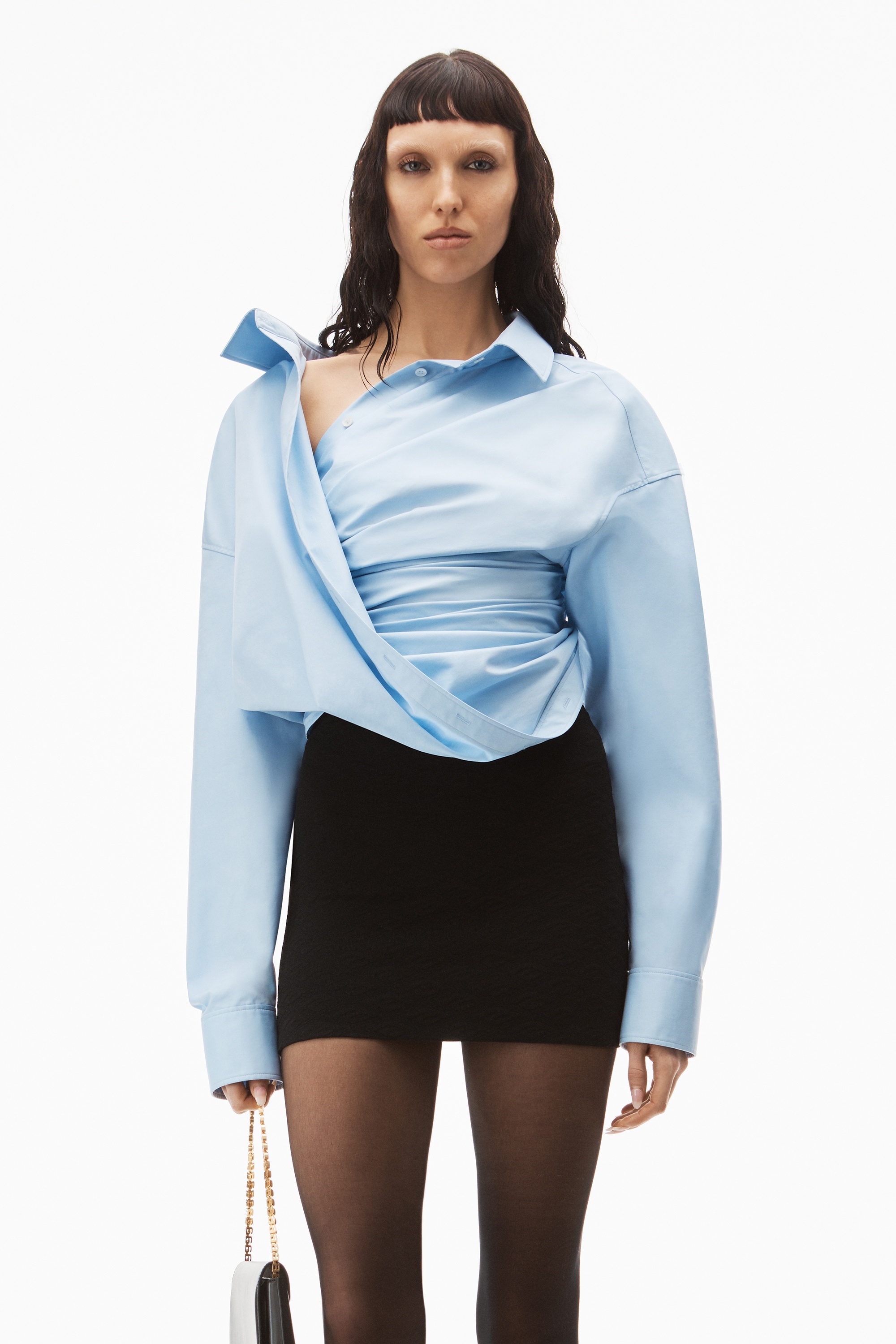 MINI SKIRT IN COMPACT NYLON JACQUARD - 6