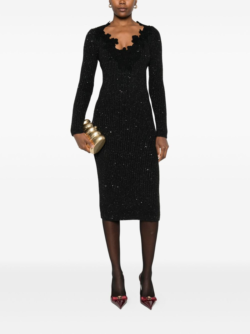 GIAMBATTISTA VALLI embellished ribbed-knit dress outlook