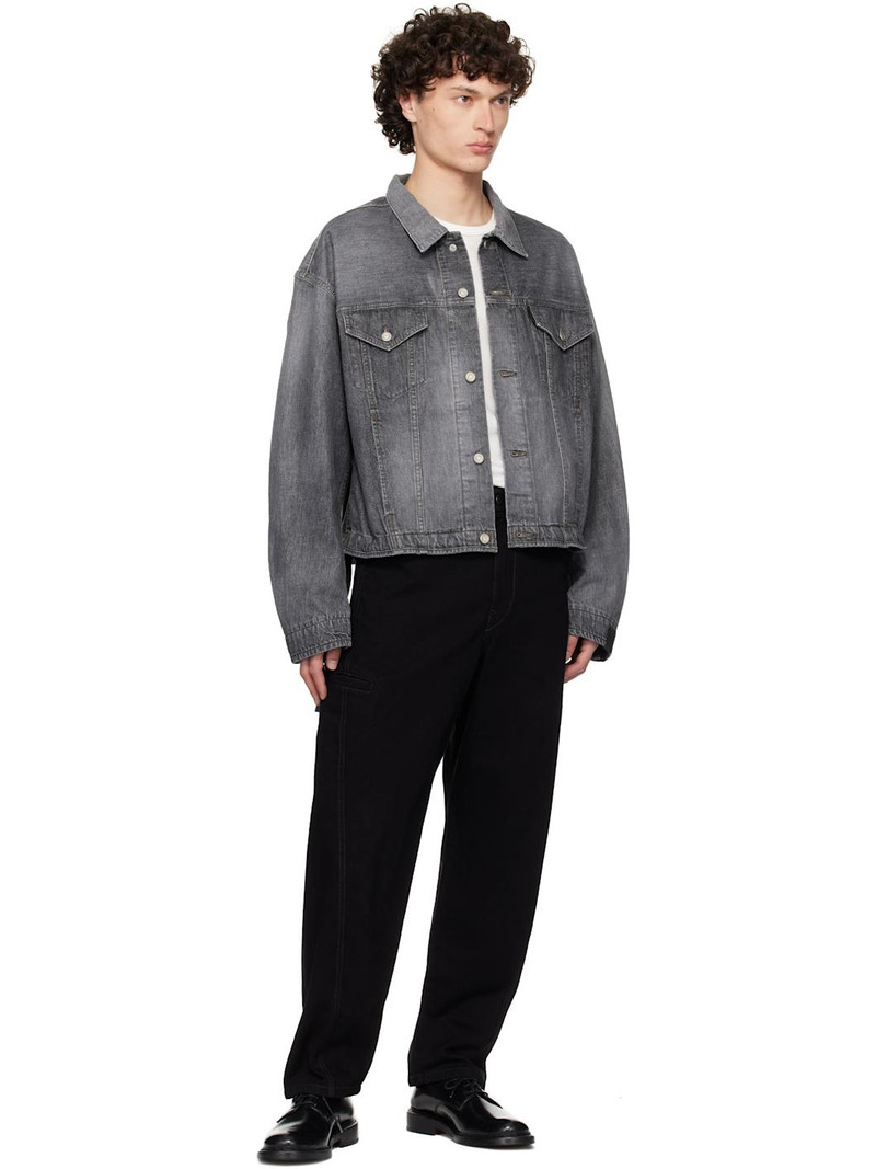 N.Hoolywood Black Faded Denim Jacket outlook