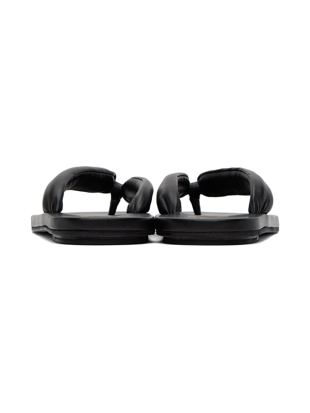 Black Padded Flip Flops - 2