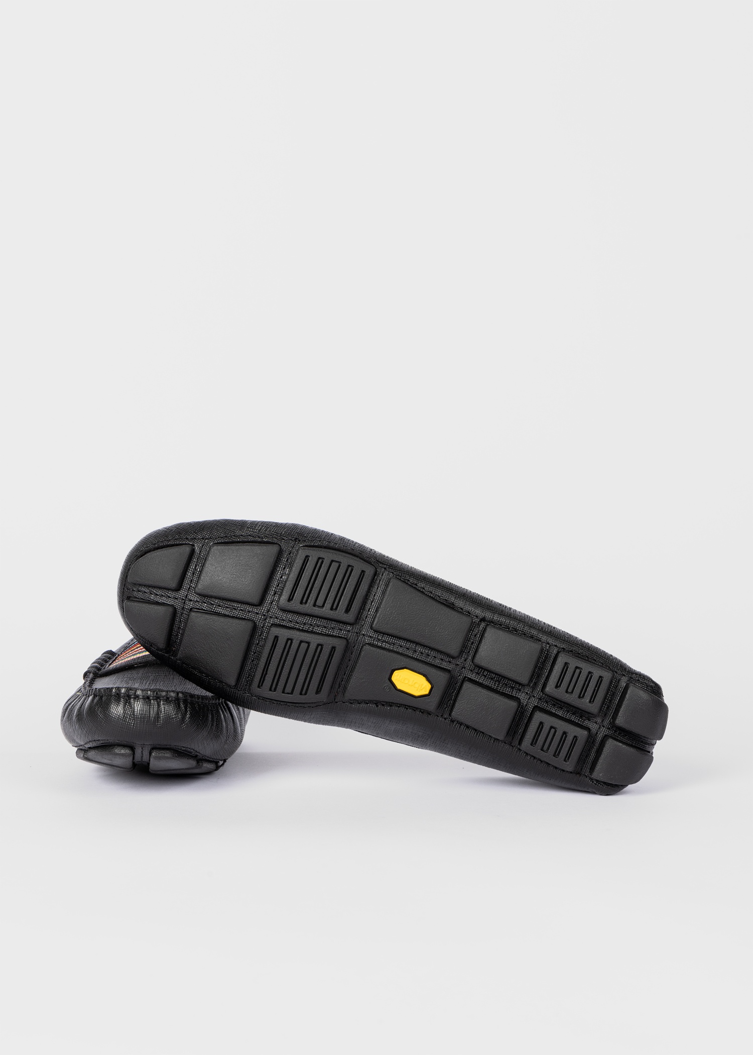Black Leather 'Colima' Driving Loafers - 4