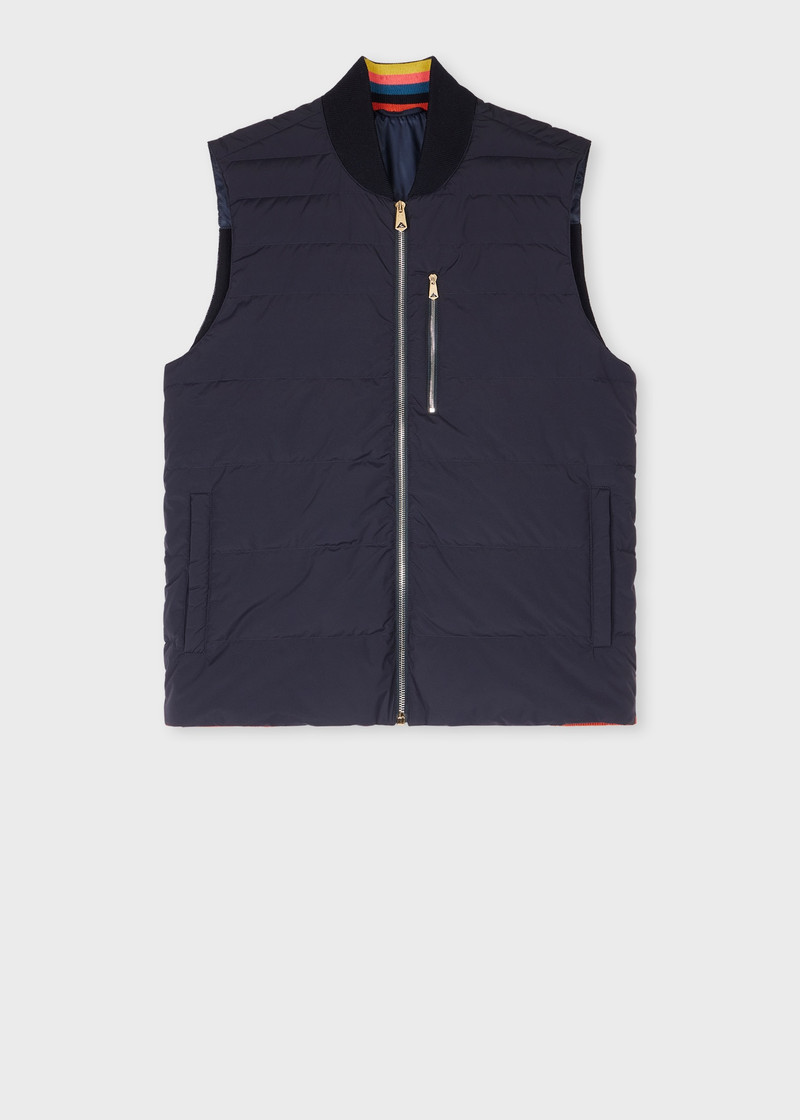 Navy Hybrid Down Gilet 1