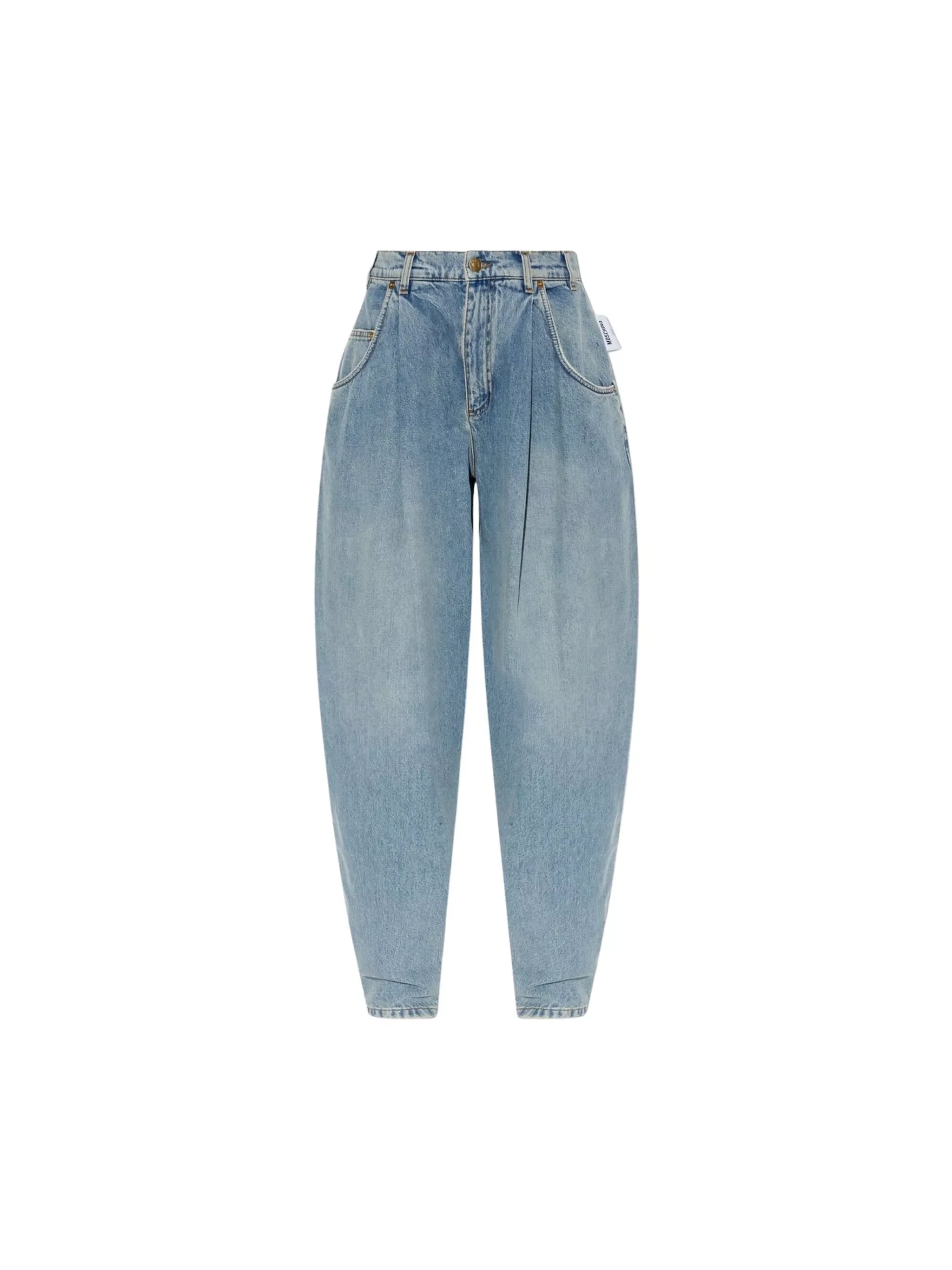 Jeans With Pleats And Tucks - 1