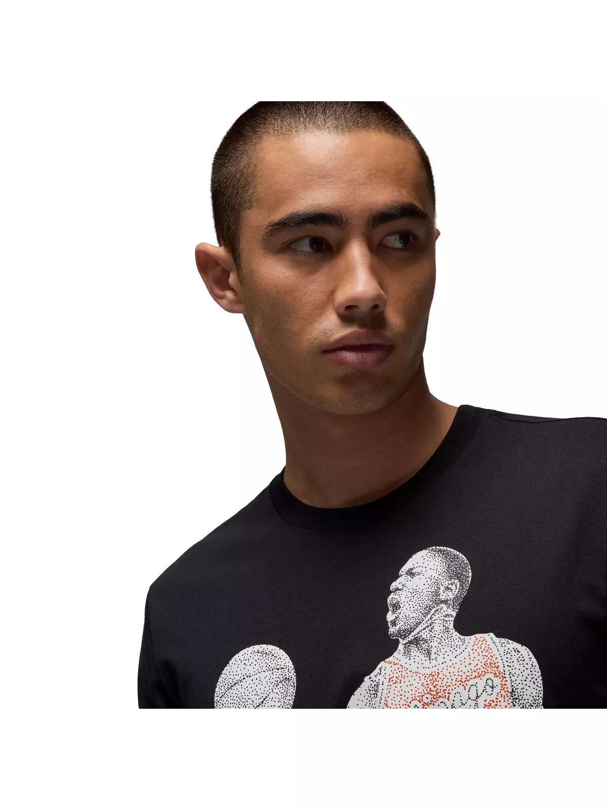 Men's Brand Dot Short-Sleeve Crew T-Shirt -Black - 4