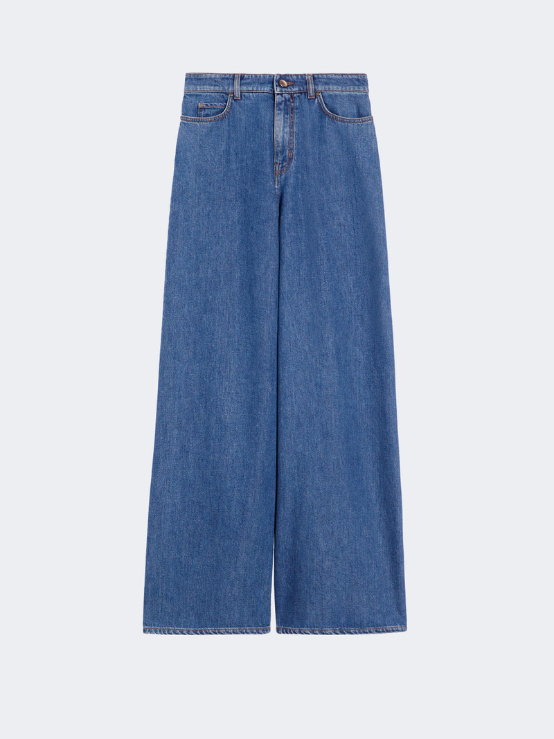SARONG Straight-fit cotton denim jeans - NAVY 1