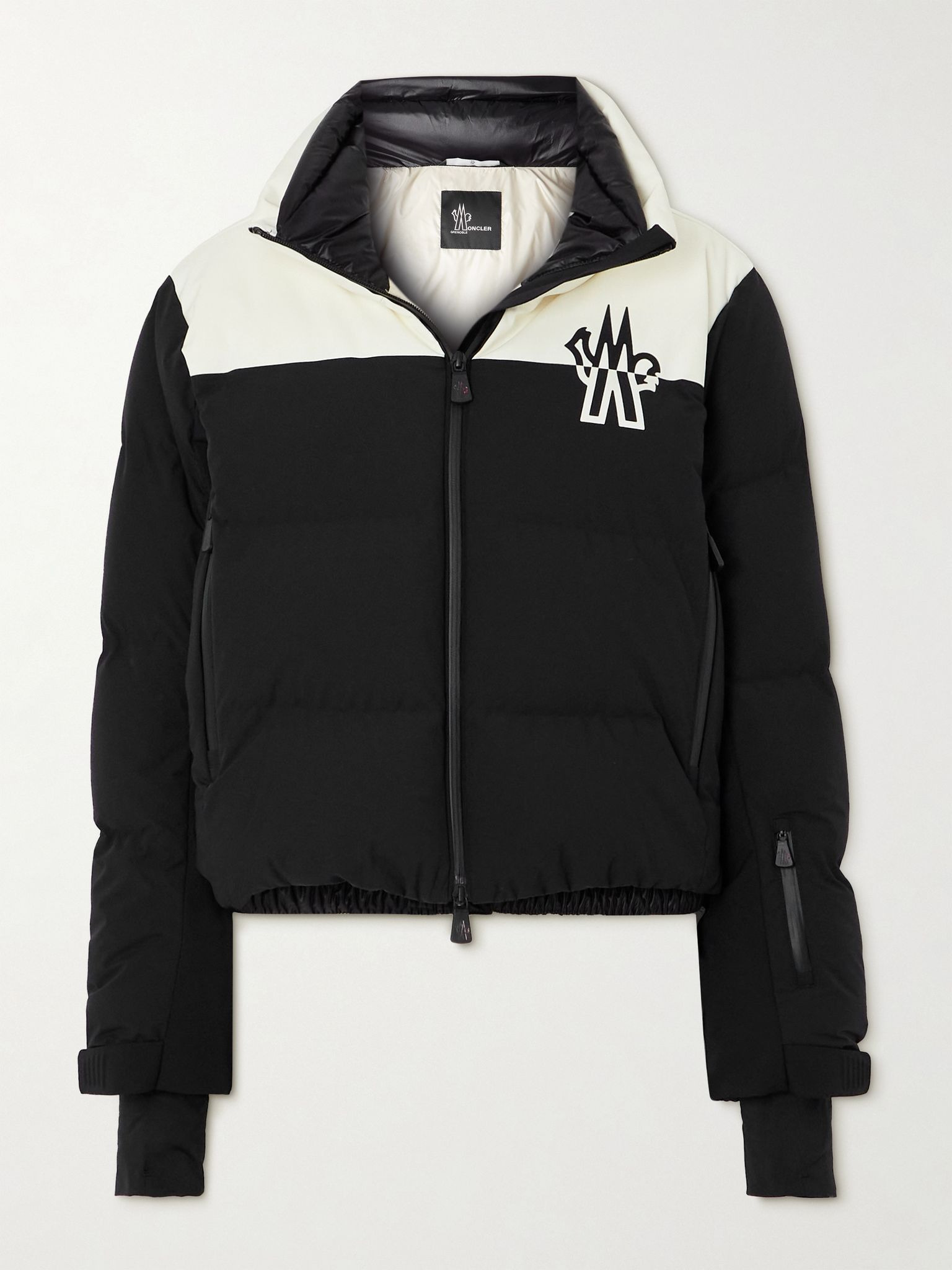 Stennes poplin-paneled quilted down ski jacket Black - 1
