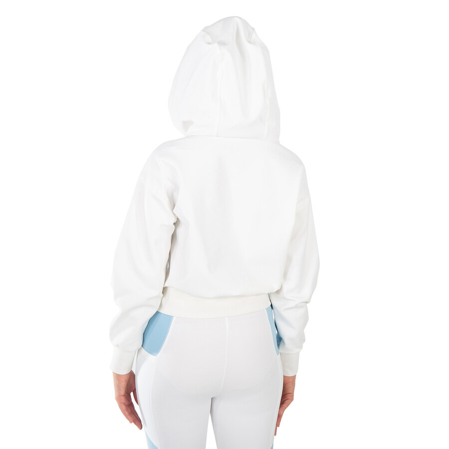 Stella Mccartney Ladies White Logo-Print Cotton-Jersey Hoodie - 5