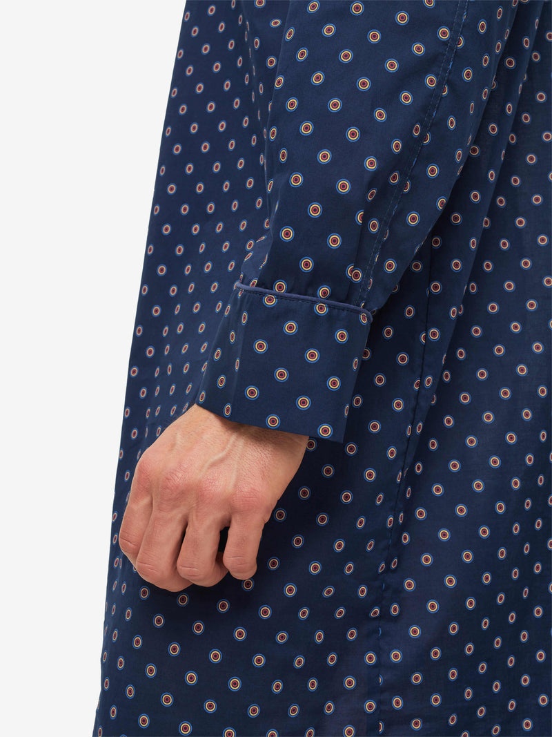 Men's Nightshirt Nelson 90 Cotton Batiste Navy - 7