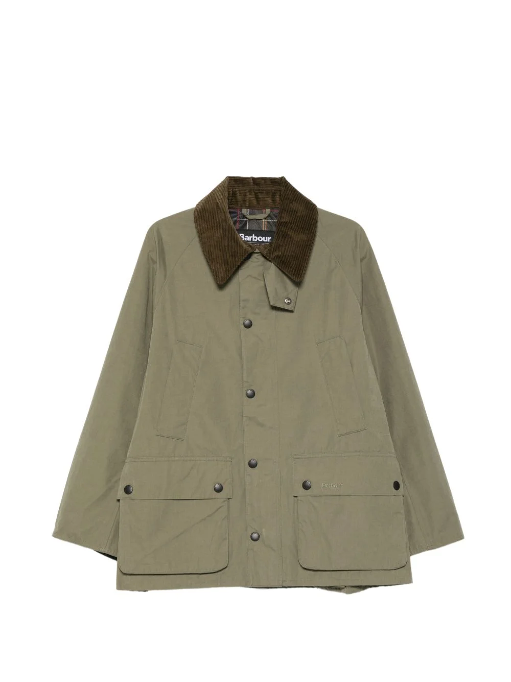 corduroy-collar jacket - 1