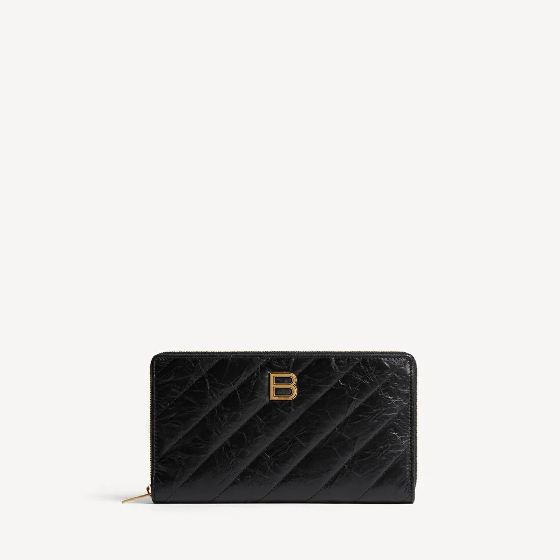 Women's Crush Continental Wallet Quilted in Black - 1