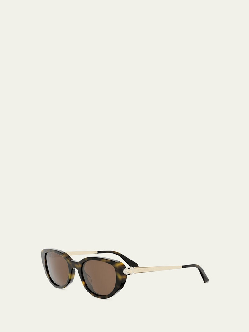 BVLGARI Serpenti Forever 50mm Oval Acetate & Metal Sunglasses outlook
