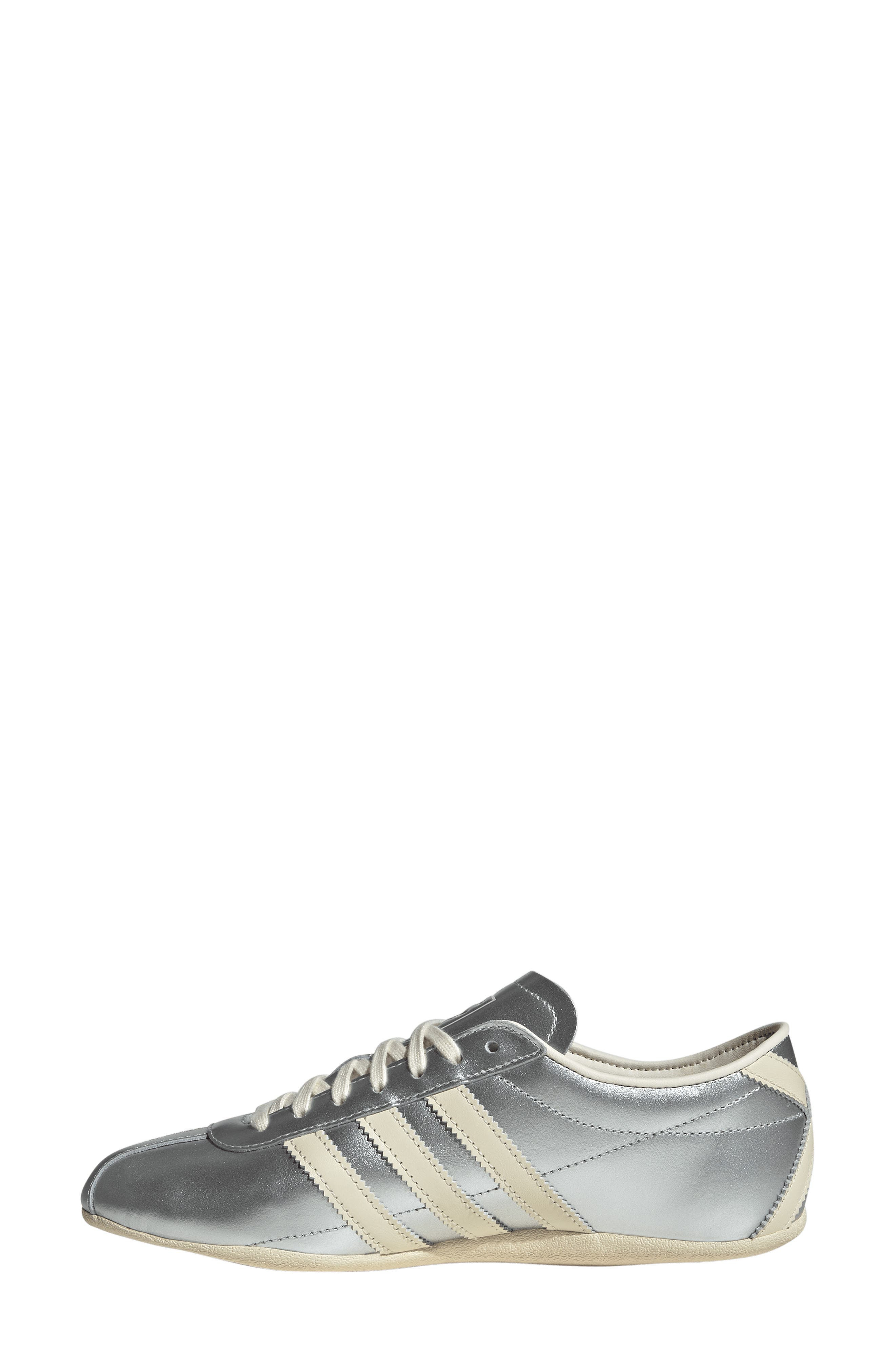 adidas Tokyo Low Top Suede Sneaker in Silver Met /Cream/Gold Met at Nordstrom - 6