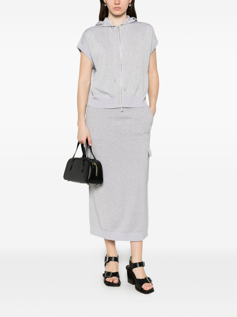 PESERICO metallic-effect cargo-pocket midi skirt outlook