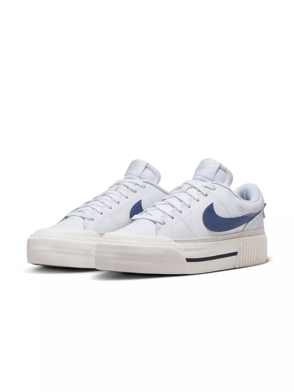Court Legacy Lift "White/Light Orewood Brown/Sail/Diffused Blue" Women's Shoe - 3
