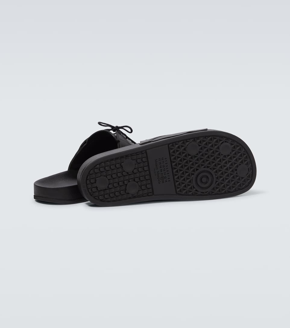 Lace-up rubber slides - 7