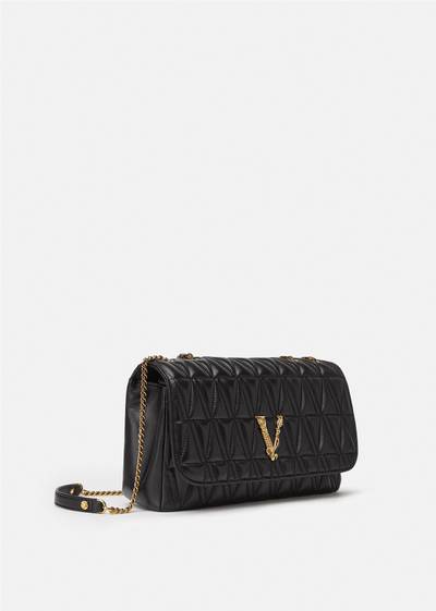 VERSACE Virtus Quilted Nappa Leather Shoulder Bag outlook