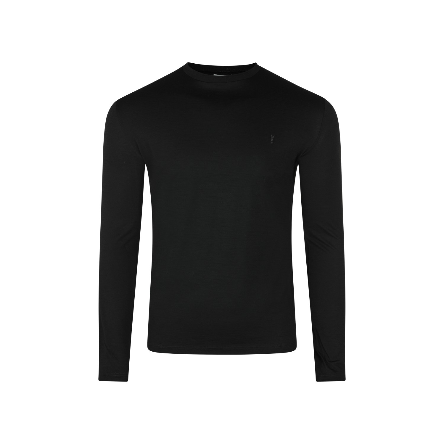 BLACK WOOL KNITWEAR - 1