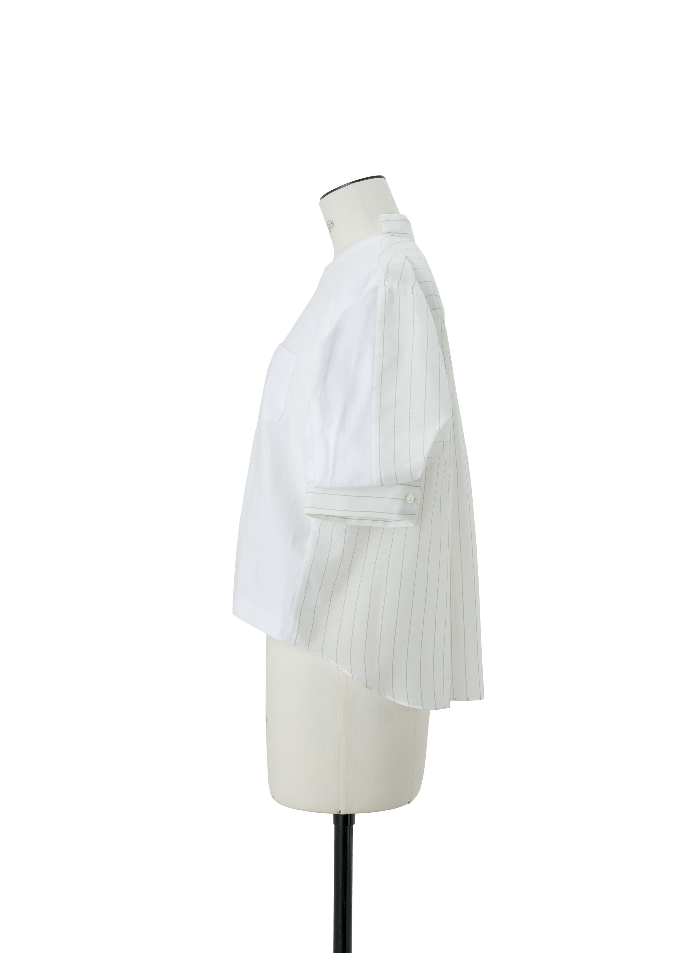 sacai Spun Organza x Cotton Jersey T-Shirt | REVERSIBLE