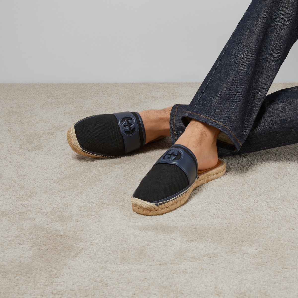 Men's Interlocking G slide espadrille - 3