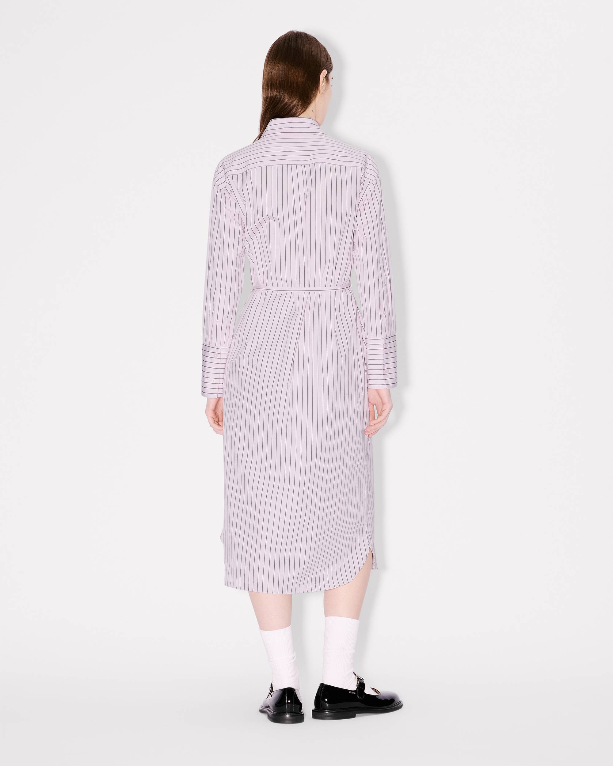 'Boke Flower' pin midi shirting dress in cotton poplin - 6