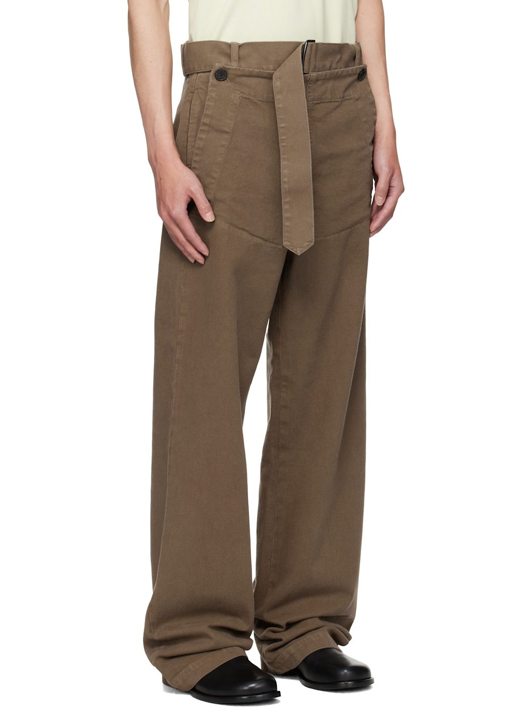 Brown Overdyed Sailor Trousers - 2