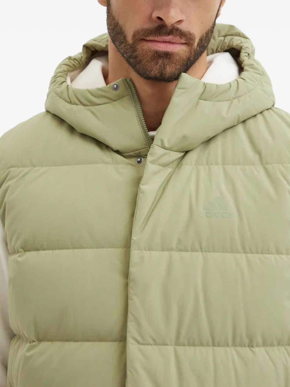 hooded-neck padded gilet - 4
