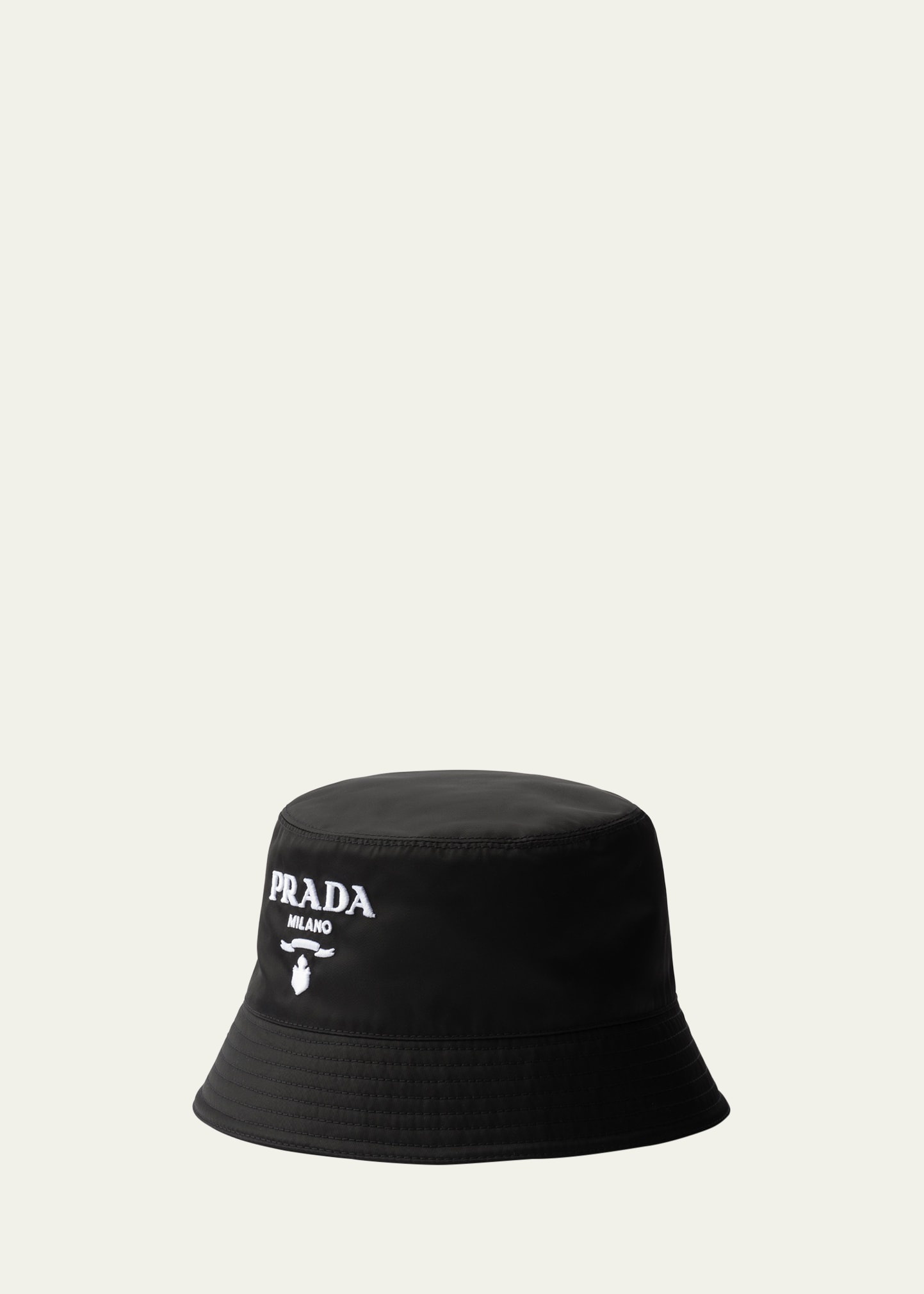 Prada Men's Embroidered Logo Bucket Hat | bergdorfgoodman