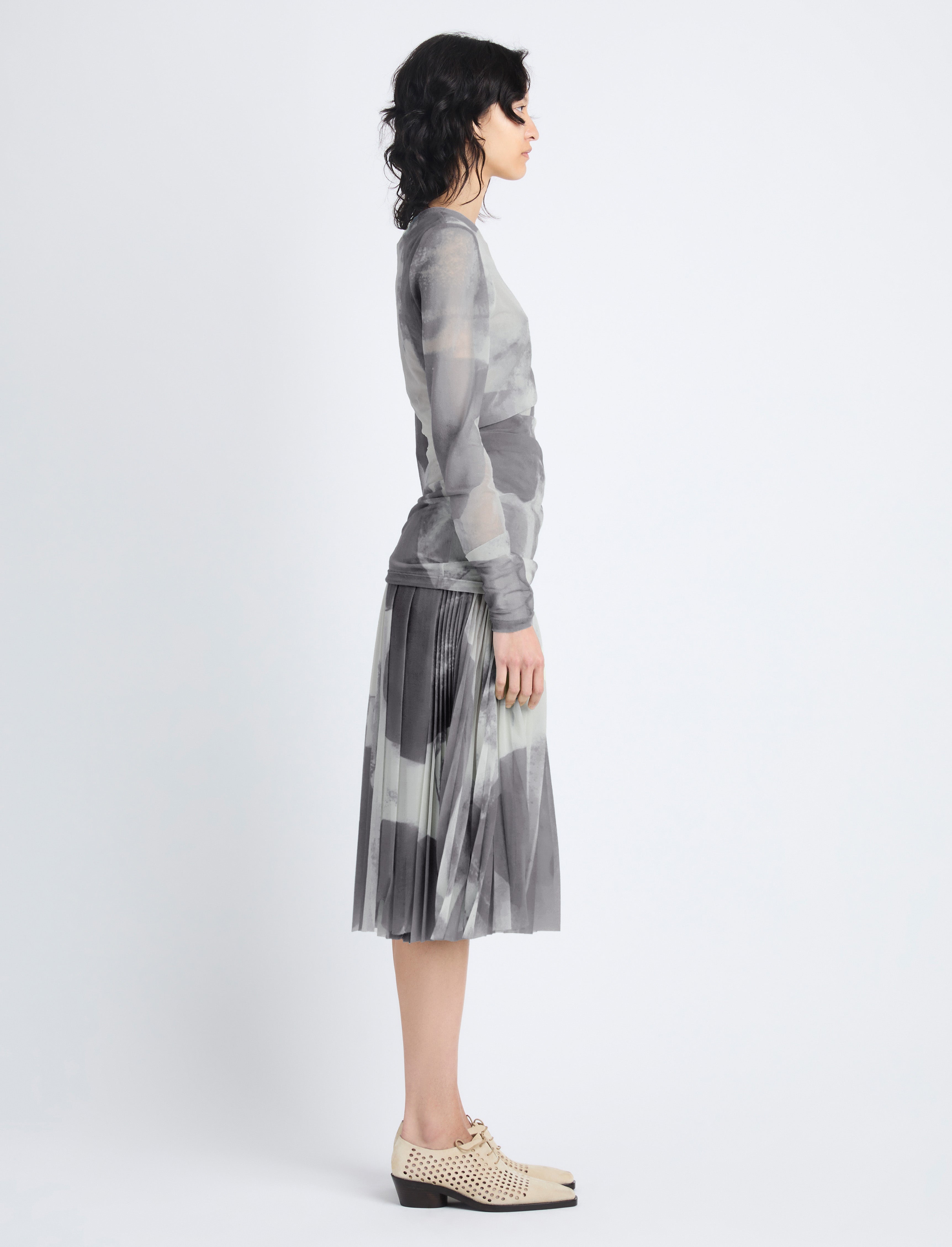 Judy Skirt in Printed Nylon Jersey - 3